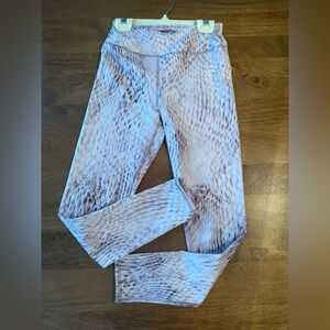 Zella Beige and Cream Patterned Leggings